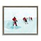 Stupell Industries Hockey Players on Ice Framed Floater Canvas Wall Art Design by Daphne Polselli
